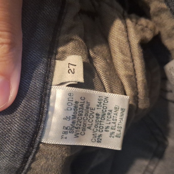 Rag & Bone Moto Jeans womens size 27  distressed black with zippers - Picture 7 of 7